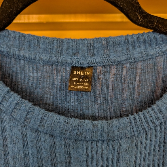 SHEIN Blue Sweater with Pearl Details - Picture 2 of 6